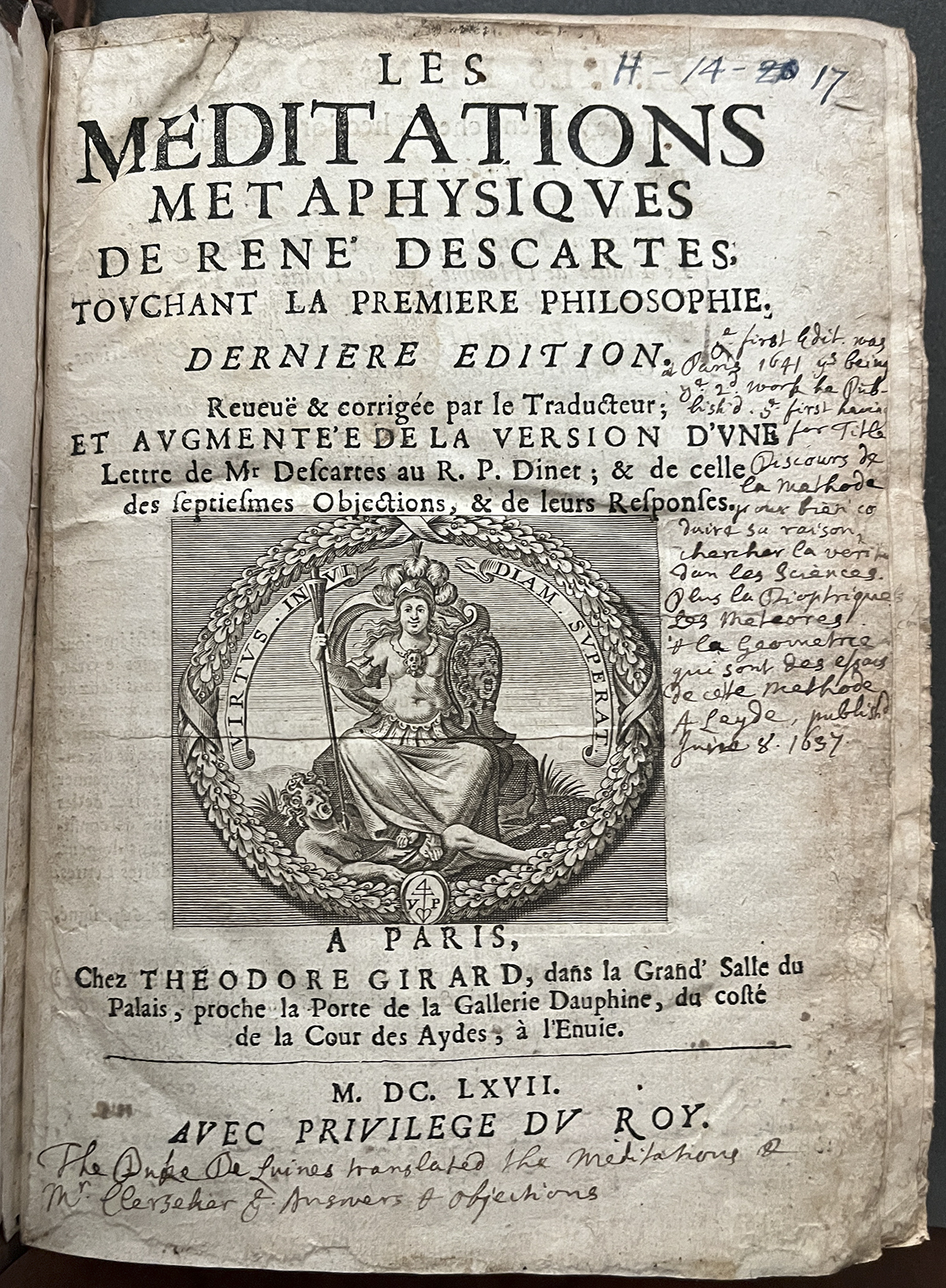 Les Méditations Métaphysiques by René Descartes