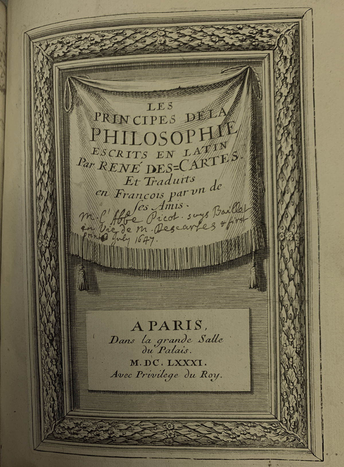 Les Principes de la Philosophie by René Descartes