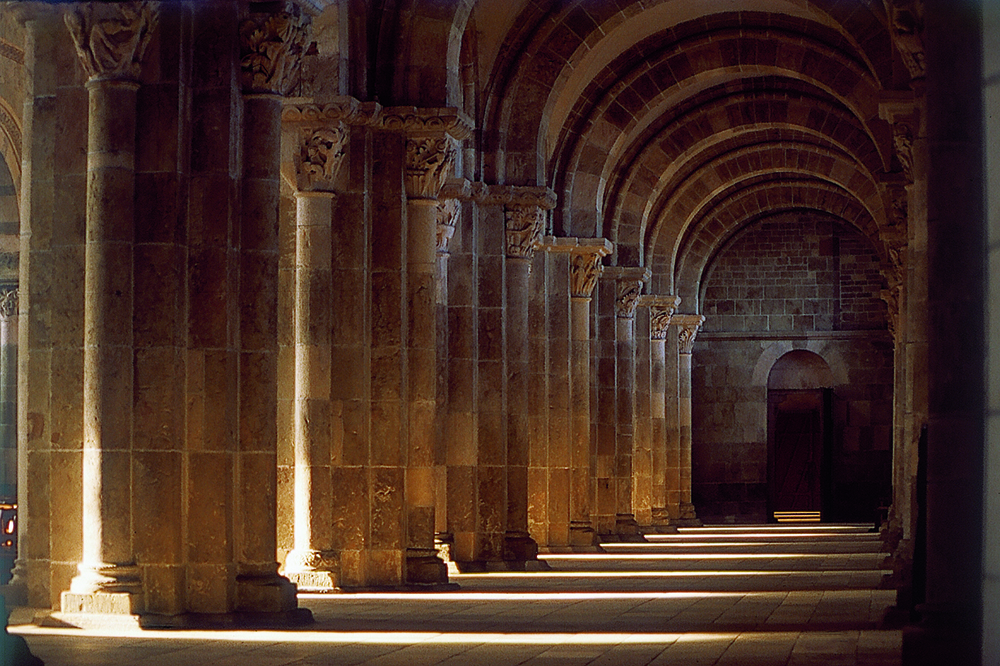 The Basilica Mary Magdalene of Vezelay Winter solstice light