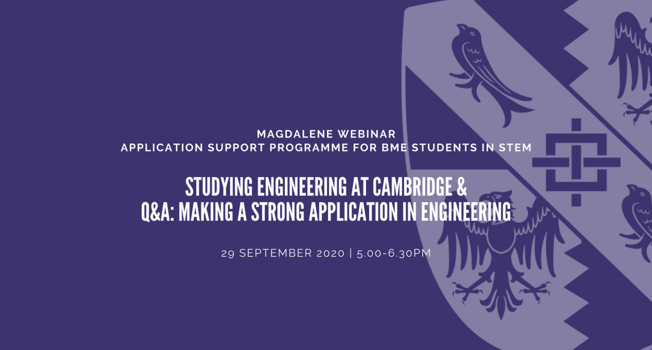 Studying Engineering at Cambridge webinar