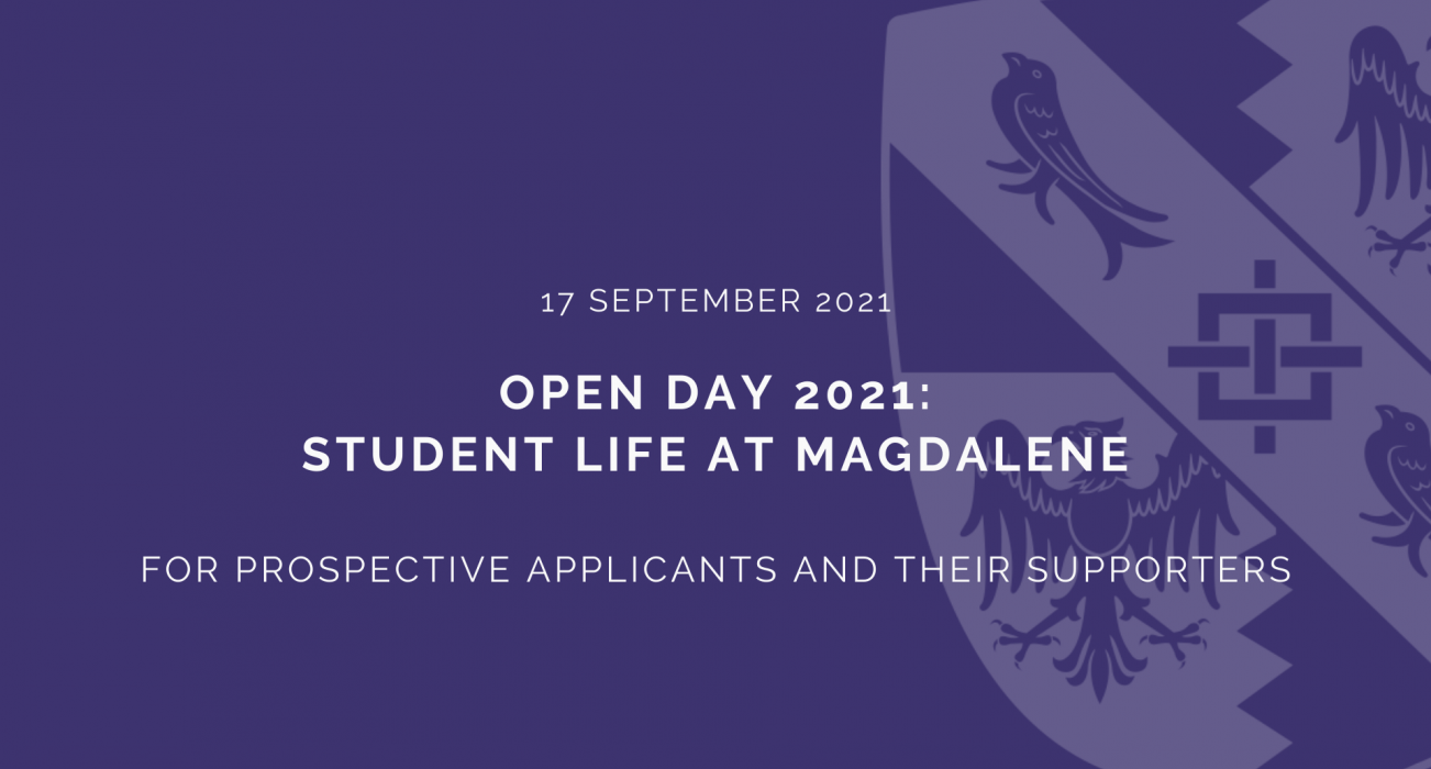 Open Day 2021: Student Life at Magdalene