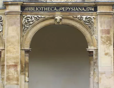 Pepys Cloisters with hanging baskets