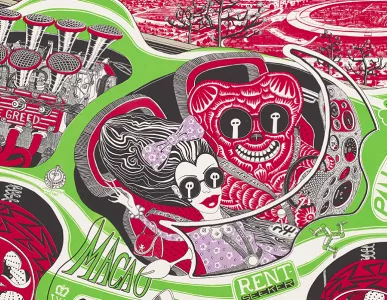 Grayson Perry: Sponsored by You, colour etching, 2019. © Grayson Perry and Paragon | Contemporary Editions Ltd. 