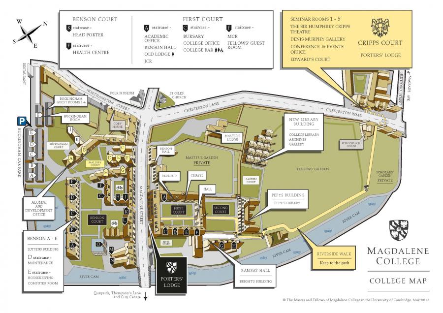 Magdalene College Map